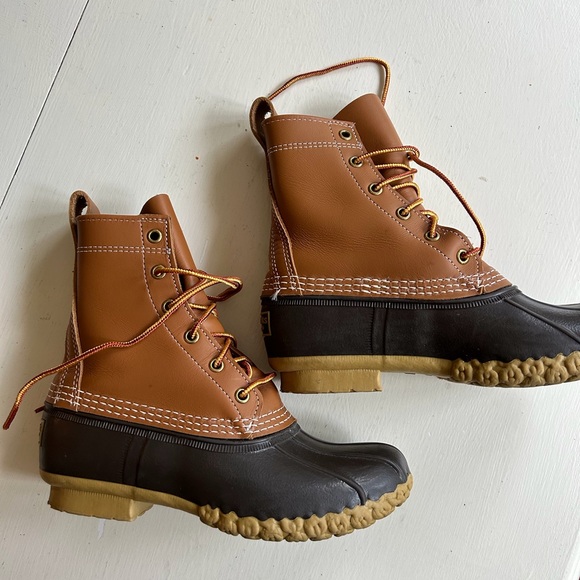 LL bean women's original bean waterproof  boots tan/brown - Picture 3 of 7